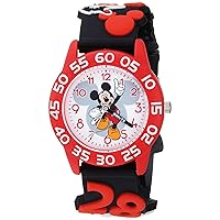 DISNEY Mickey Mouse Kids' WDS000510 Mickey Mouse Analog Display Analog Quartz Black Watch