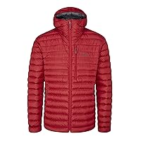 RAB Men's Microlight Alpine Down Jacket for Hiking, Climbing, & Skiing - Ascent Red - XX-Small