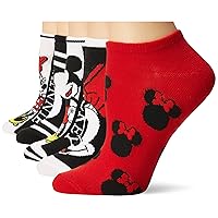 Disney Women's Mickey Mouse 5 Pack No Show Socks