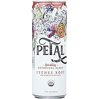 Petal Sparkling Beverage, Lychee Rose, 12 Fl Oz (Pack of 12)