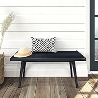 Plank+Beam Entryway Bench, Wooden End of Bed Bench for Bedroom, Mid-Century Modern Square Bench for Hallway, Living Room, Indoor, Porch, 41.25