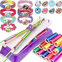 NEXBOX Toys and Crafts for Girls Age 6-8 8-12 Year Old - Friendship Bracelet Making Kit and Birthday Gifts for Kids and Teens, String Maker Kit and Great Presents
