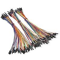 Chanzon 120pcs 10cm 20cm 30cm Long Header Jumper Wire Dupont Cable Line Connector Assorted Kit Set (Male Female M-M M-F F-F) Solderless Multicolor for Arduino Raspberry pi Electronic Breadboard PCB