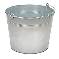 Vestil BKT-GAL-325 Galvanized Steel Bucket, 9-13/16