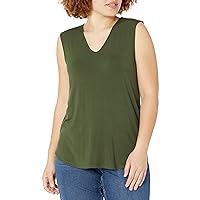 Amazon Essentials Women's Jersey Standard-Fit V-Neck Tank Top (Previously Daily Ritual), Multipacks