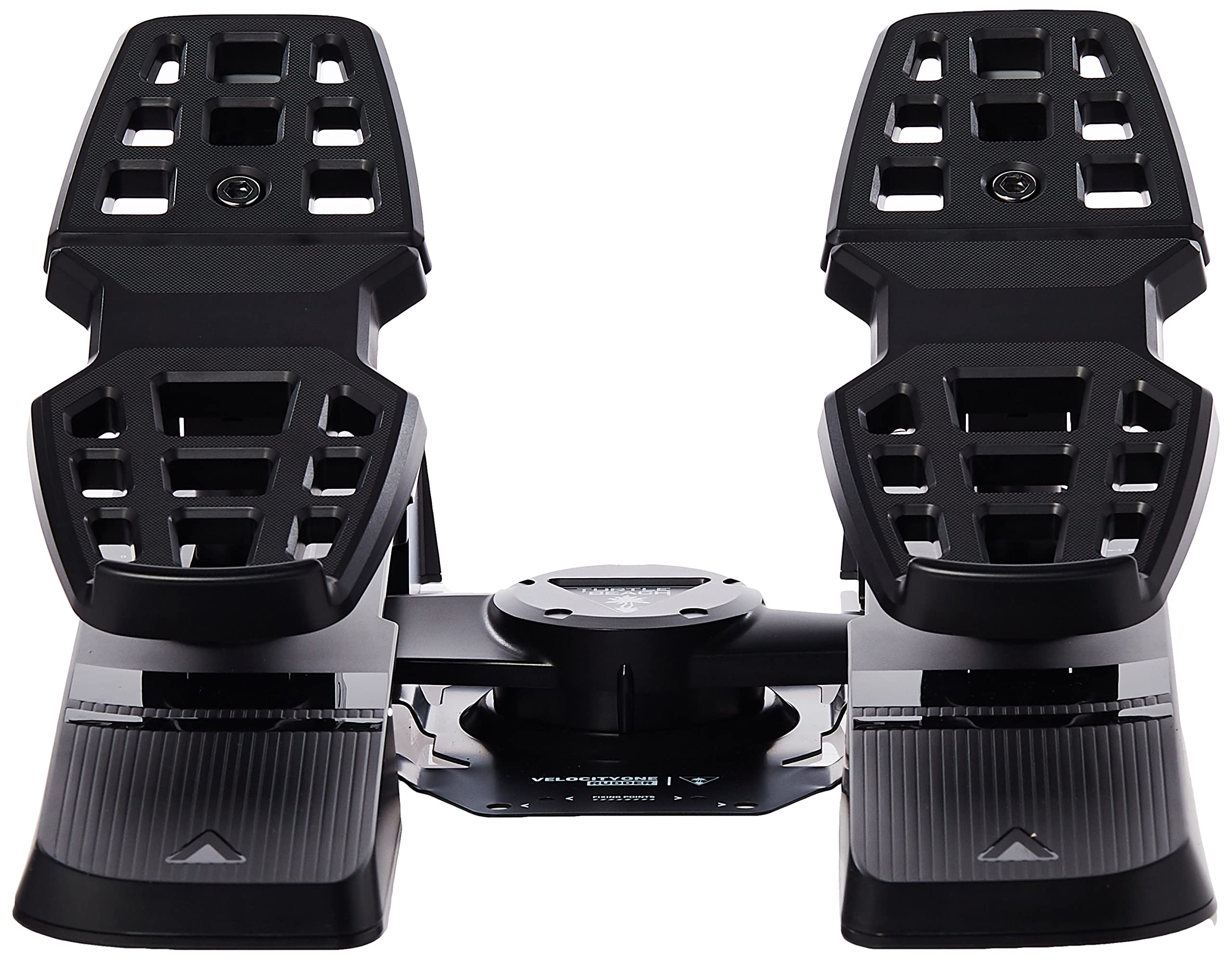 Turtle Beach VelocityOne Universal Rudder Pedals for Windows 10 & 11 PCs, Xbox Series X, Xbox Series S, and Xbox One Featuring Smooth Rudder Axis, Adjustable Brakes and Pedal Width – Black
