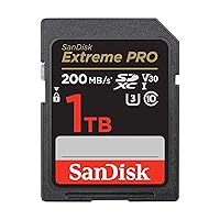SanDisk 1TB Extreme PRO SDXC UHS-I Memory Card - C10, U3, V30, 4K UHD, SD Card - SDSDXXD-1T00-GN4IN