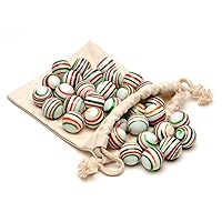 WE Games White Stripe Marbles for Solitaire - Set of 33