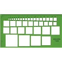 Westcott T-828 Technical Squares Drawing and Drafting Template, Plastic Template Tool, Green