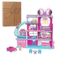 Just Play Disney Junior Minnie Mouse 22-inch Ultimate Mansion, 23-piece Toy Figures and Playset, Officially Licensed Kids Toys for Ages 3 Up, Amazon Exclusive