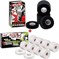 Athletic Tape Extremely Strong: 11 Rolls + 3 Finger Tape. Easy to Apply & No Sticky Residue. Sports Tape for Boxing, Football or Climbing. Enhance Wrist, Ankle & Hand Protection Now