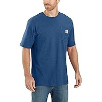 Carhartt Men's Loose Fit Heavyweight Short-Sleeve Pocket T-Shirt, Lakeshore, Large