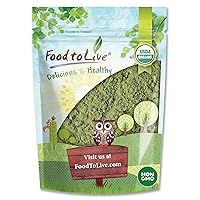 Food to Live Organic Alfalfa Powder, 8 Ounces - Non-GMO, Made from Raw Dried Whole Young Leaves, Vegan, Bulk, Great for Baking, Juices, Smoothies, Shakes, Tea, Drinks. for Dietary Fiber and Protein