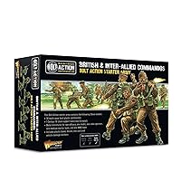 Warlord Games Bolt Action British & Inter-Allied Commandos Starter Army 1:56 WWII Table Top Wargaming Plastic Model Kit 402011023