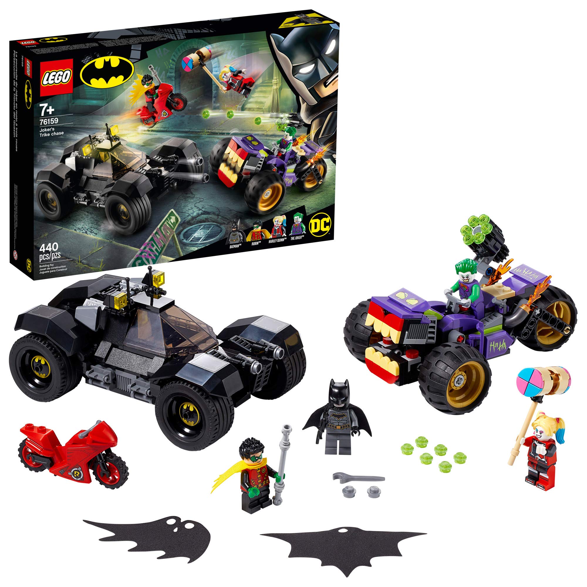 Mua LEGO DC Batman Joker's Trike Chase 76159 Super-Hero Cars and Motorcycle  Playset, Mini Shooting Batmobile Toy, for Fans of Batman, Robin, The Joker  and Harley Quinn (440 Pieces) trên Amazon Mỹ