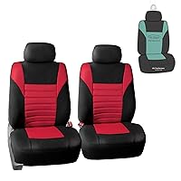 Car Seat Cover Premium 3D Air Mesh Front Pair Set Car Seat Covers Airbag Compatible, Red and Black Automotive Seat Cover with Gift Universal Fit Interior Accessories for Cars Trucks and SUVs