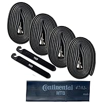 Continental MTB Cycling Tubes, 29 x 1.75-2.50, Presta Valve 42mm, Mountain Bicycle Tubes & Value Added Tire Levers. (Tubes and 2 Tire Levers) - Bulk, No Retail Packaging