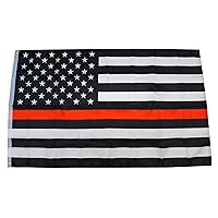 Thin Orange Line Search Rescue Recovery (SAR) Emergency EMS Personnel 3x5 Feet Flag by TrendyLuz Flags