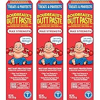 Boudreaux's Butt Paste Maximum Strength Diaper Rash Cream, Ointment for Baby, 4 oz Tube, 3 Pack