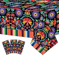 3 Pcs Mexican Fiesta Tablecloth Decorations, 108