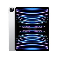 Apple iPad Pro 12.9-inch (6th Generation): with M2 chip, Liquid Retina XDR Display, 512GB, Wi-Fi 6E, 12MP front/12MP and 10MP Back Cameras, Face ID, All-Day Battery Life – Silver