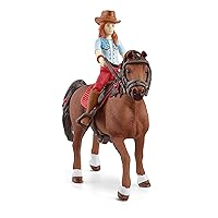 Schleich Horse Club, Horse Toys for Girls and Boys, Hannah and Cayenne with Rider and Horse Toy, Ages 5+
