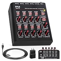 8-Channel Wireless BT Streaming Mini Line Mixer with USB Audio Interface - 8 Mono/Stereo Switching Inputs | Ultra-low Noise Design with High Headroom | Built-in USB Sound Card