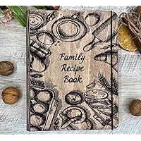 Personalized Recipe Book Wooden Cookbook Blank Recipe Binder Gift Daughter And Mom Her Custom Recipe Journal Wooden Family Book Wedding Gift (Style6)