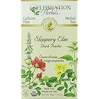 Celebration Herbals Slippery Elm Bark Powder Loose Pack Tea Caffeine Free, 40g