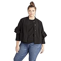 RACHEL Rachel Roy Women's Plus Size Ruffle Jacket