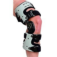 Superior Braces OA Unloader Knee Brace for Arthritis Pain, Osteoarthritis, Knee Joint Pain and Degeneration, Universal Size, FITS RIGHT LEG LATERAL and LEFT LEG MEDIAL, Gray & Black (Right)