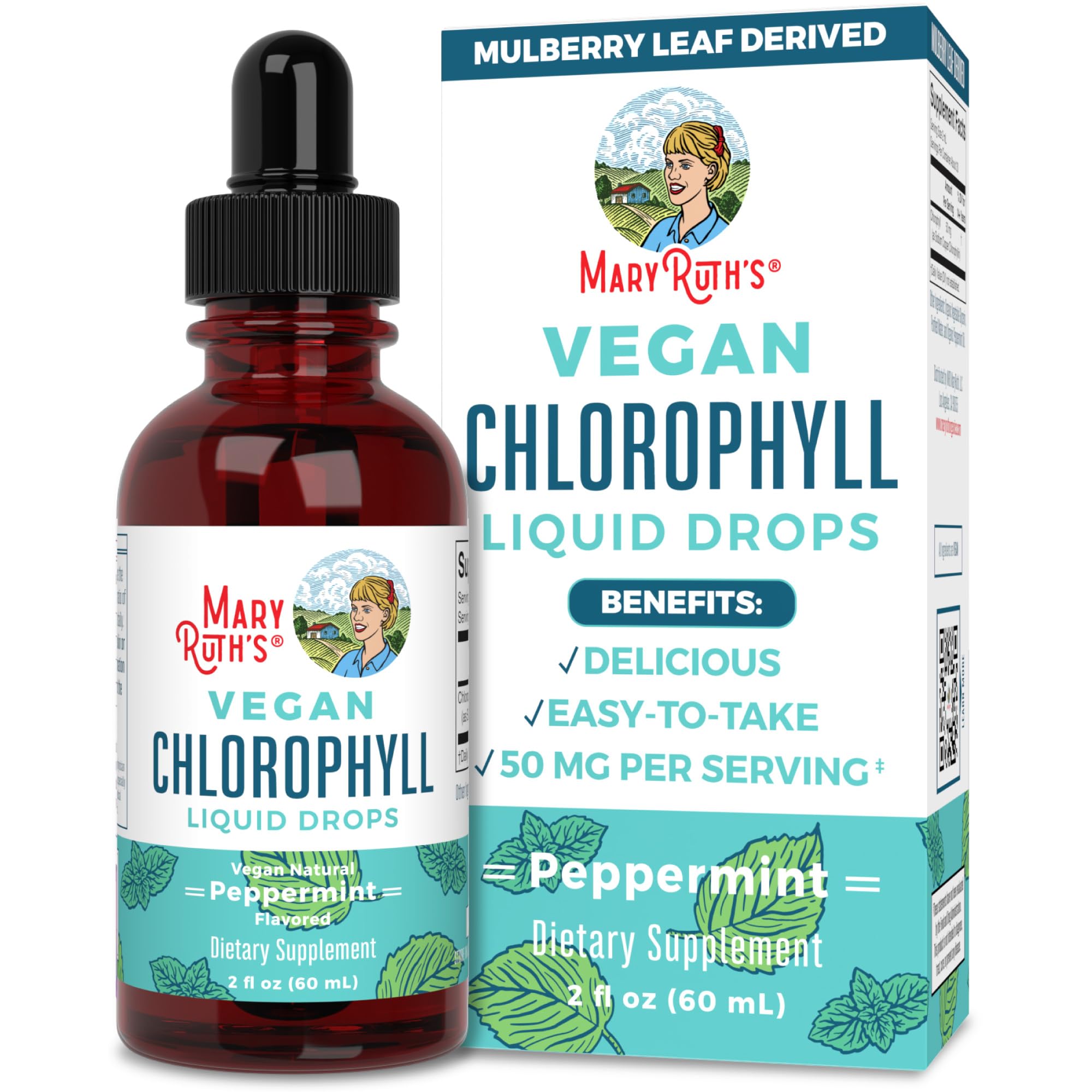 MaryRuth's Chlorophyll Liquid Drops + Liquid Probiotic Supplement 2-Pack Bundle | Energy Boost, Immune Support, Detox and Cleanse, Gut Health | Vegan, Non-GMO