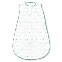 Amazing Baby Microfleece Sleeping Sack, Wearable Blanket with 2-Way Zipper, Use After Swaddle Transition, Playful Dots, SeaCrystal, Small 0-6 Month