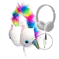Coby Wired Plush Kids Headphones, 3.5mm Jack with Built-In Splitter, Volume Limit, On-Ear Design, Lightweight, Great for Kids & Multiple Listeners