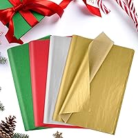 PLULON 100 Sheets Christmas Gift Wrapping Tissue Paper Bulks, Gift Wrap Tissue Paper Sheets for Packaging Birthday Gift Wrapping Home, Kitchen, Crafts, Wrapping Accessory