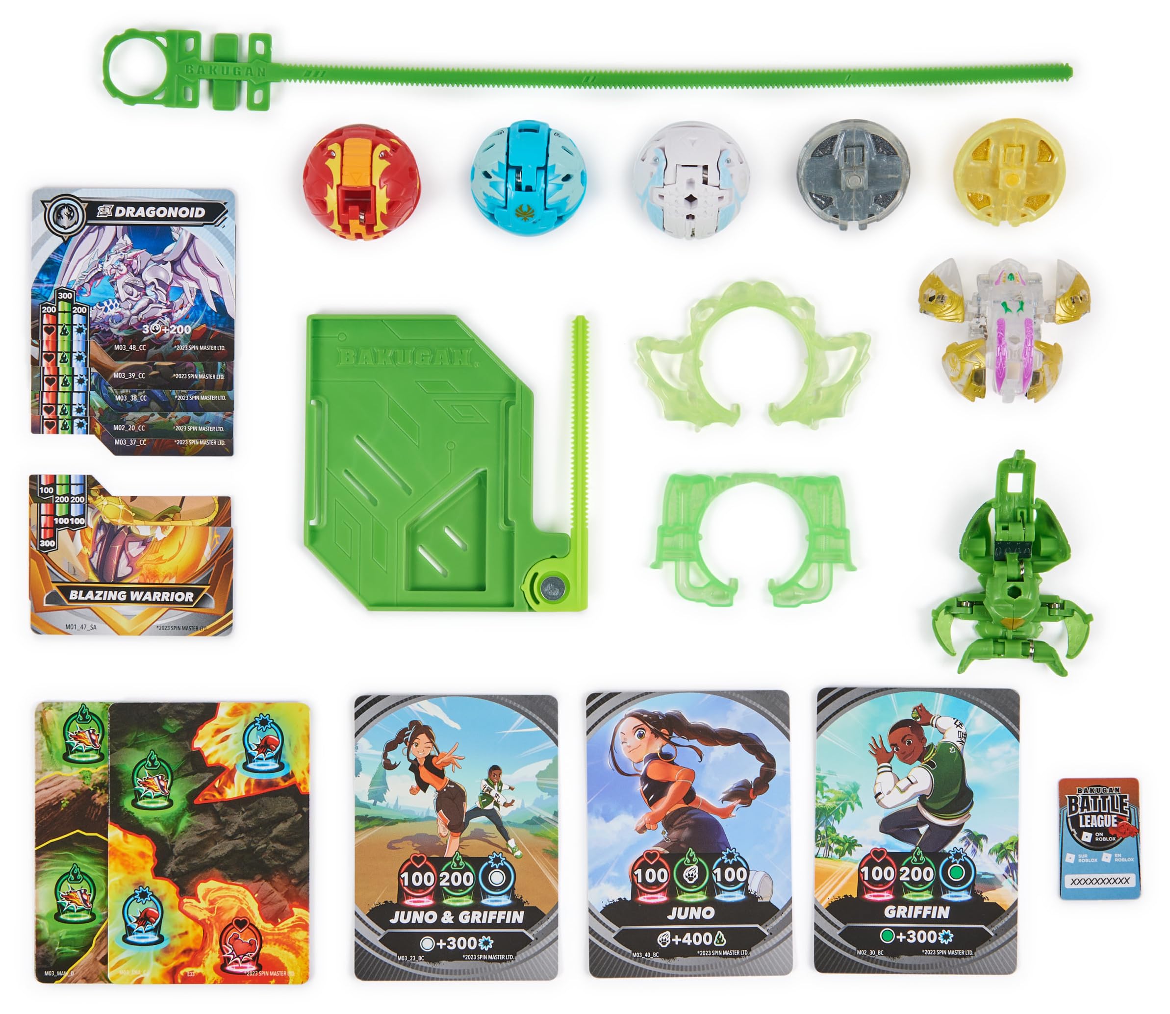 Bakugan Battle 5-Pack, Special Attack Octagan, Spidra, Hail, Nillious, Ventri, Articulated Figures Customizable Spinning, Toys for Boys and Girls Ages 6 and Up