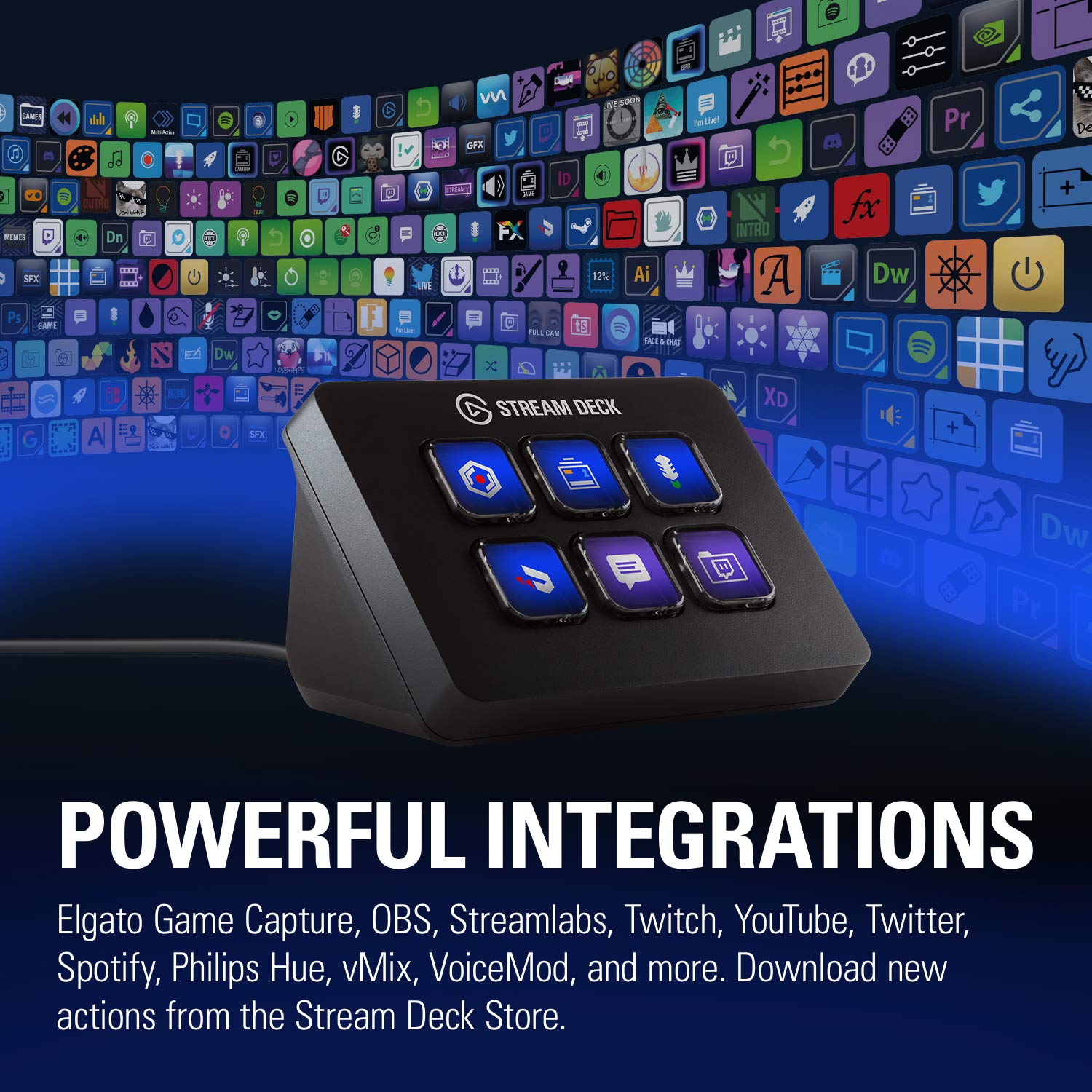 Elgato Stream Deck Mini – Compact Studio Controller, 6 macro keys, trigger actions in apps and software like OBS, Twitch, ​YouTube and more, works with Mac and PC