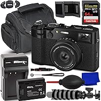 SSE FUJIFILM X100VI Digital Camera (Black) - Bundle Includes: 64GB SDXC Memory Card, Replacement Battery and Charger, Gadget Bag, 8