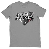 14 Metallic Silver Design Printed Heart Lover Sneaker Matching T-Shirt
