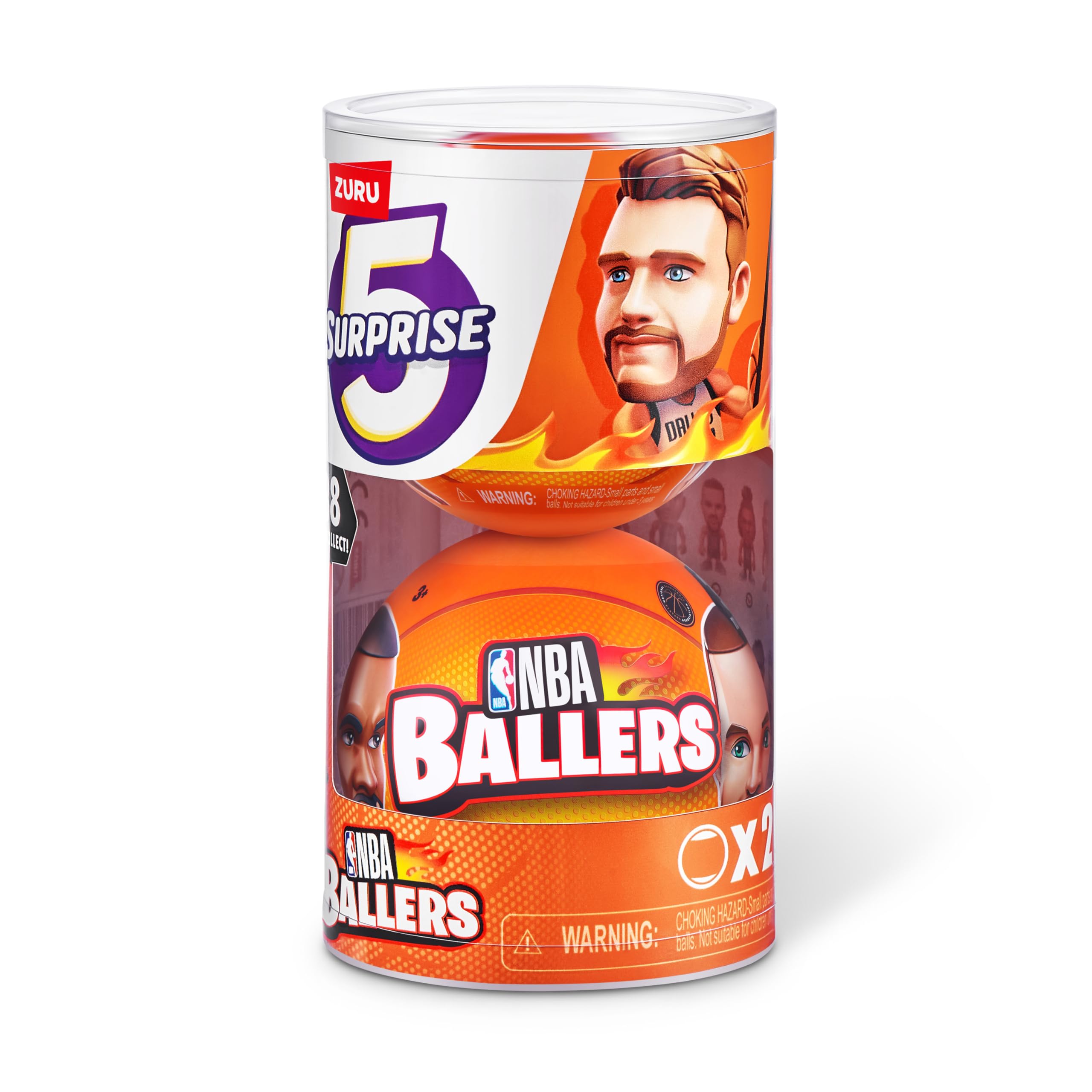 5 Surprise NBA Ballers Series 1 (2 Pack) Collectilble Toy Mystery Figurine by ZURU