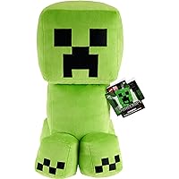 Minecraft Creeper 16-in Scale Jumbo Plush Figure with Pixelated Design & Game-Authentic Details
