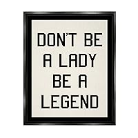 Stupell Industries Lady Legend Phrase Framed Floater Canvas Wall Art by Daphne Polselli