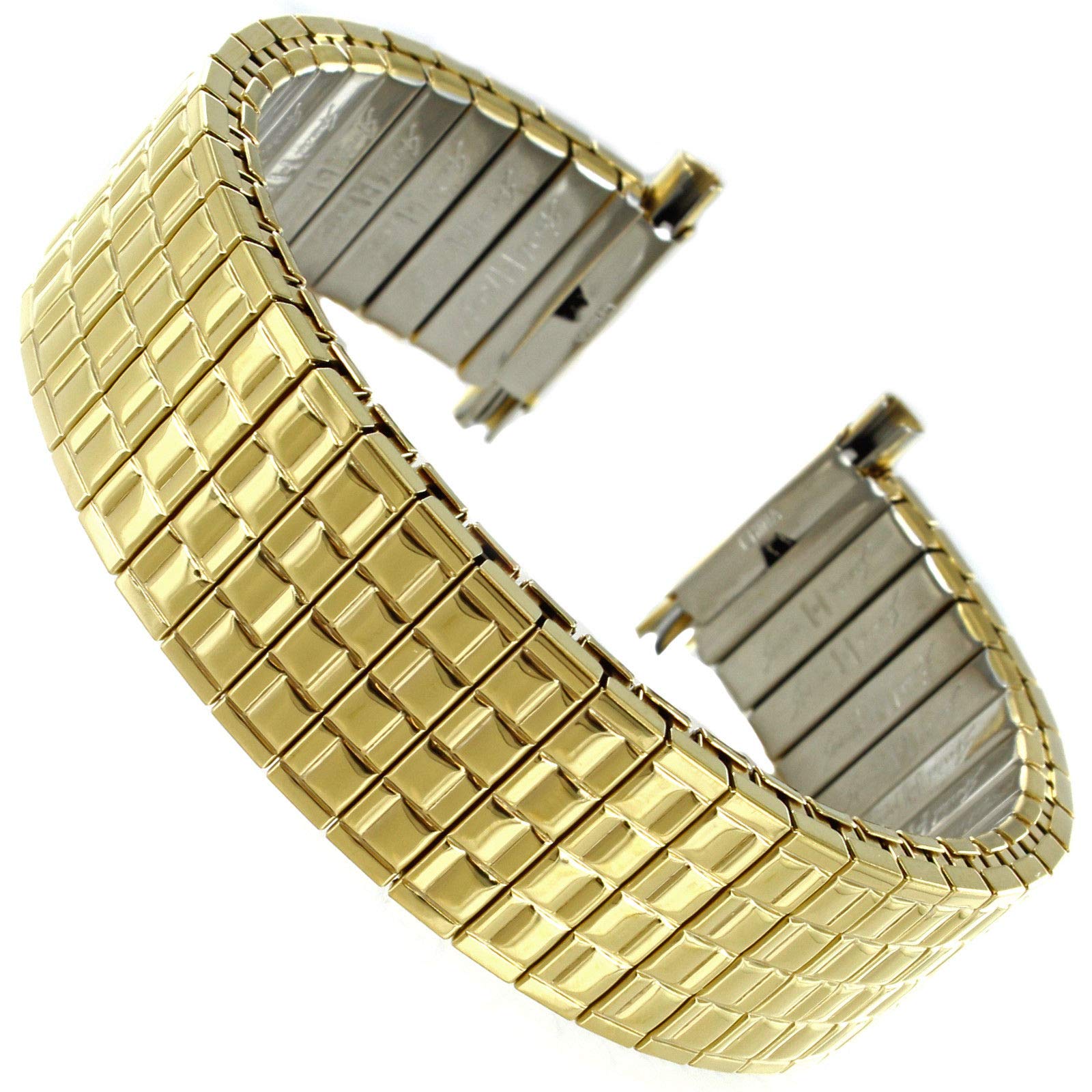 15-21mm Hirsch Speidel Gold Stainless Steel Mens Expansion Watch Band 759-1610