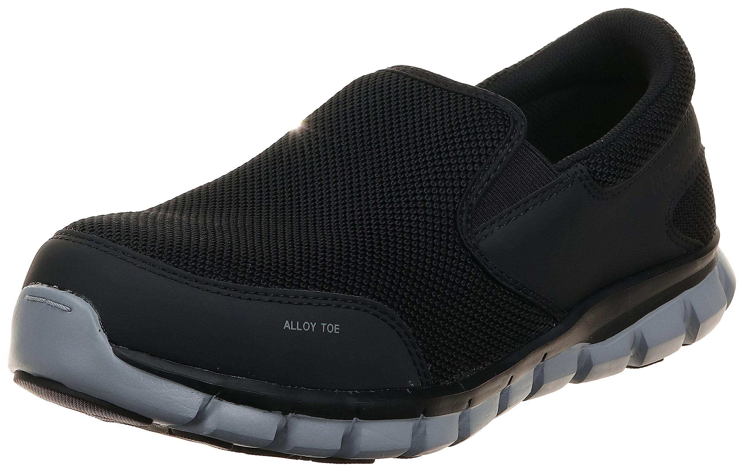 Reebok mens Sublite Cushion Work Safety Toe Athletic Slip-on Industrial Construction Shoe, Black, 10.5 Wide US