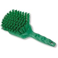 SPARTA 40541EC09 Plastic Scrub Brush, Utility Brush, Kitchen Brush With Hanging Hole For Cleaning, 8 Inches, Green