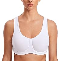 SYROKAN Women's Max Control Underwire Sports Bra High Impact Plus Size with Adjustable Straps