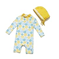 Baby Girl Swimsuit L/S UPF 50+ Sun Protection Zip Sunsuit