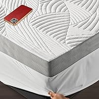 Ivellow 3 inch Gel Memory Foam Mattress Topper Queen for Pressure Relief Queen Size Gel Mattress Pad Cover with 18'' Deep Pocket Cooling Bed Topper for Back Pain with Removable Organic Soft Cover