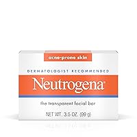Neutrogena Facial Cleansing Bar Treatment for Acne-Prone Skin, Non-Medicated & Glycerin-Rich Hypoallergenic Formula with No Detergents or Dyes, 3.5 oz (Pack of 2)