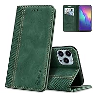 Mobile Phone Case for Xiaomi Redmi Note 13 Pro 5G/Poco X6 5G Case Protective PU Leather Flip Case Stand Wallet Folding Case Bag Case with [Card Slot] [Stand Function] [Magnetic] Green